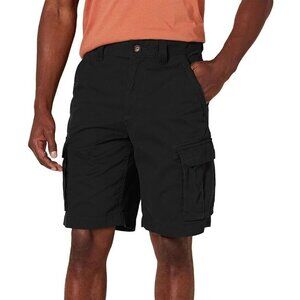 Amazon Essentials Men's Classic-Fit Cargo Short 100% Cotton 10" Inseam Black 36W